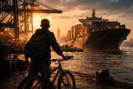 Vertrek vanuit Rotterdam haven